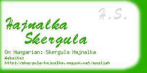 hajnalka skergula business card